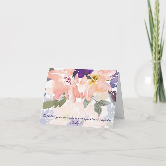 Esprit de puissance aquarelle floral chrétien (Devant)