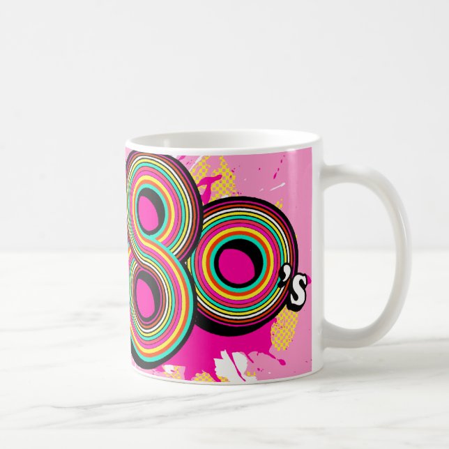 Esprit tasse de logo rose de filles des années 80 (Droite)
