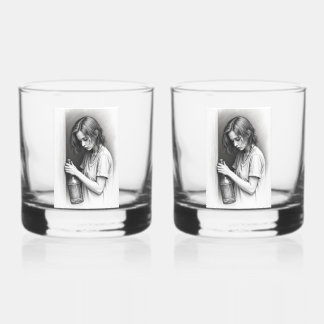 "Esprits brisés : Verre à whisky avec massage