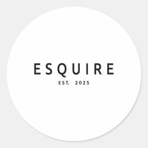 Esquire Est. 2025 Runder Aufkleber