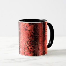 Esquisita textura coral avermelhado amassado tasse