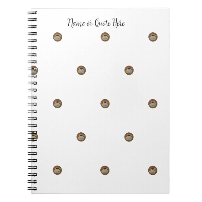Esresso Coffee Spiral Photo Notebook Notizblock (Vorderseite)