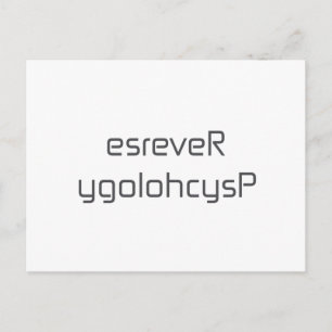 esreveR ygolohcysP schwarz, blau, grau Postkarte