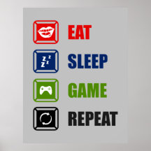 Ess Schlaf Game wiederholen Wortart