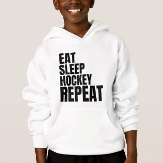 Ess-Schlaf-Hockey wiederholen Hoodie