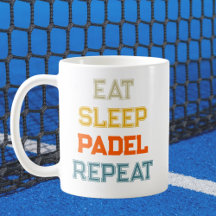 Ess Schlaf Pdel wiederholen Padel Spieler Rettro