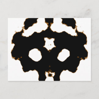 Essai Rorschach d'une carte de lot d'encre en noir