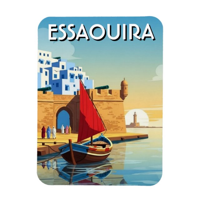 Essaouira Marokko Reise Magnet (Vertikal)