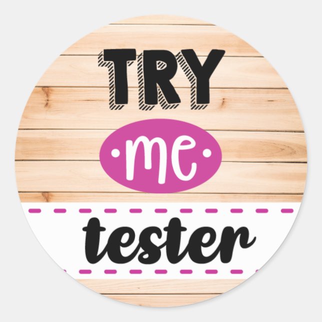 Essayer le étiquette de testeur Me (Devant)