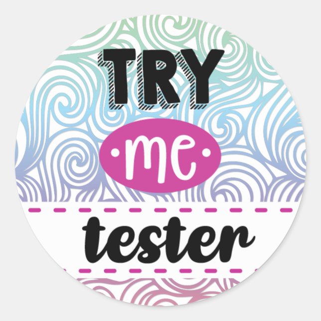 Essayer le étiquette de testeur Me (Devant)