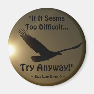 "ESSAYEZ DE TOUTE FAÇON" Aigle chauve série Magnet