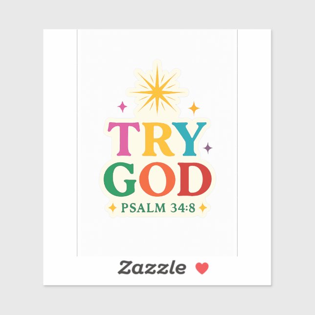 Essayez Dieu - FaithFuel Sticker pour tous les jou (Feuille)