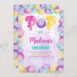 Essbare Blasen Einladung zum Geburtstag