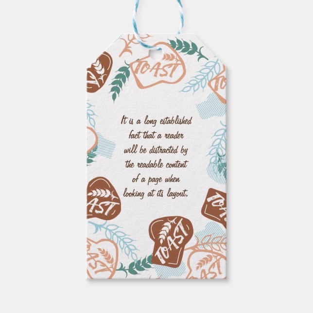 Essbare Brot-Toastquote Geschenkanhänger (Vorderseite)