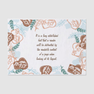 Essbare Brot-Toastquote Seidenpapier