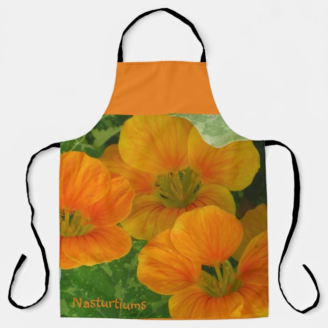 Essbare Nasturtiumblüten Schürze (Vorderseite)
