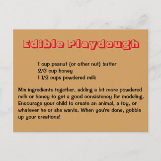 Essbare Playdough Postcard Postkarte