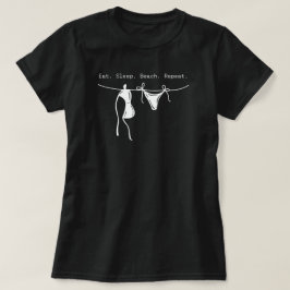 Esse Schlafe Strand Wiederhole Damen Sommer T-Shir T-Shirt