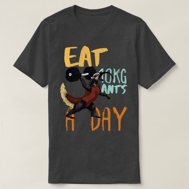 Essen 10KG Ants A Day Funny Anteater Weightlift T-Shirt (Design vorne)