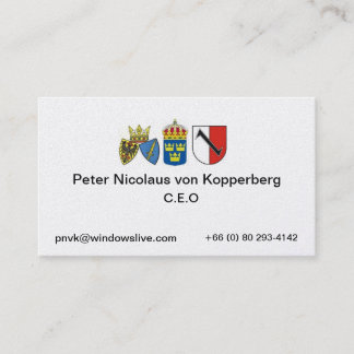 Essen 1, Schweden, Peter Nicolaus… Visitenkarte