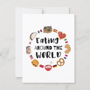 Essen auf der ganzen Welt Postkarte