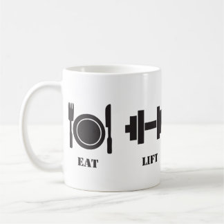 Essen, Aufzug, Schlafen, Wiederholen - Bodybuildin Kaffeetasse