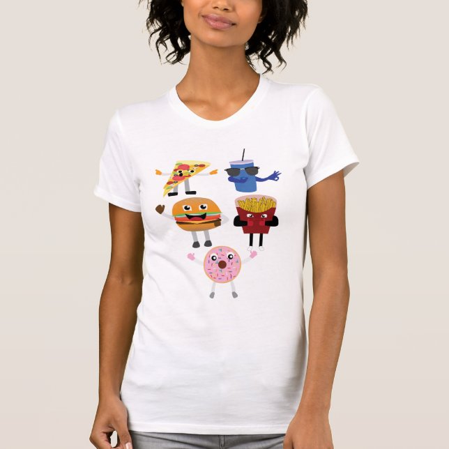 Essen Charaktere T-Shirt (Vorderseite)