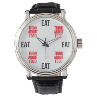 Essen, denken Sie an Essen - Funny Novelty Armbanduhr
