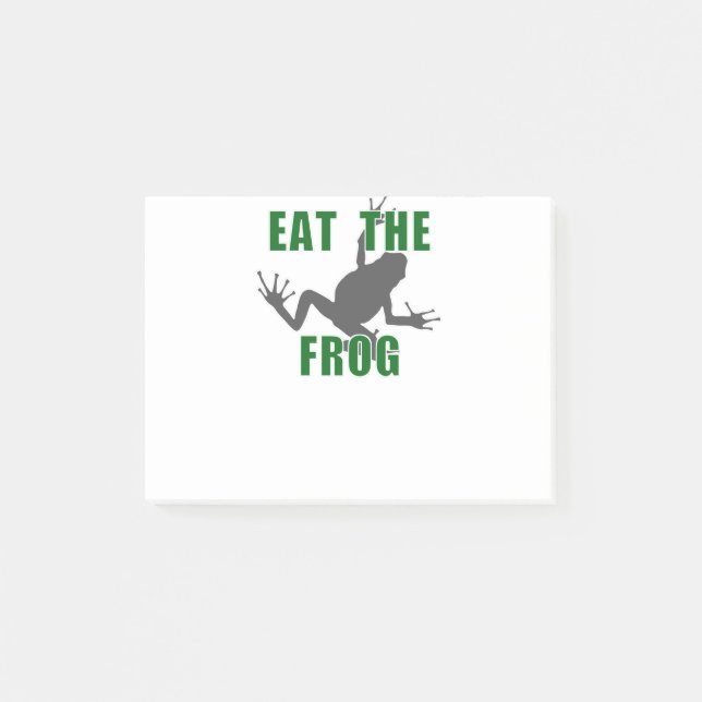 Essen der Frosch - Motivation der Unternehmer Post-it Klebezettel (Vorderseite)