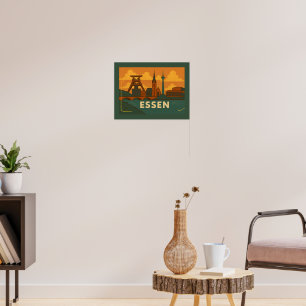 Essen Deutschland Stadt Kunst Poster