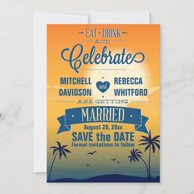 Essen Drink am Feiertag Sommersonntag Save the Dat Save The Date (Vorderseite)