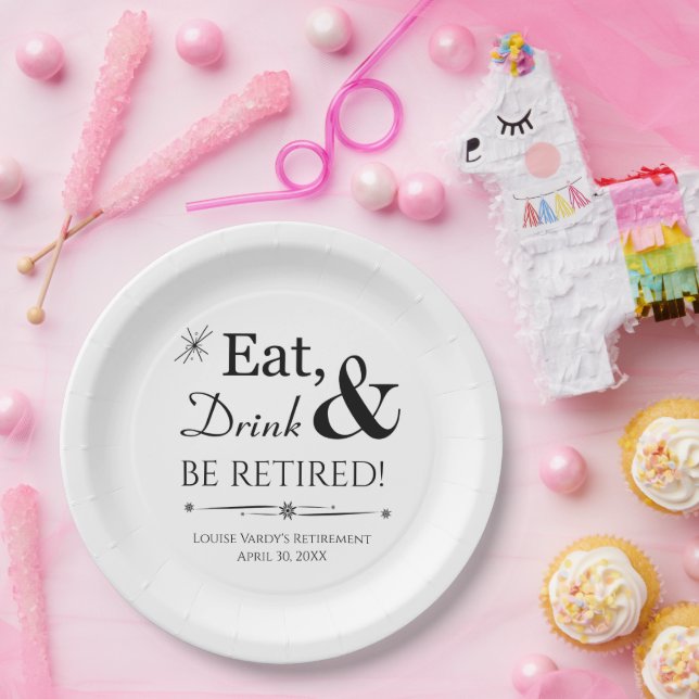 Essen Drink & Be Rent-Rente Party Pappteller (Party)