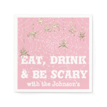 Essen Drink Beängstigend Spider Halloween Pink Web