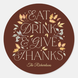 Essen Drink gib Dank Erntedank Party Sticker