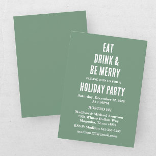 Essen Drink & Sei froh Weihnachten Einladung