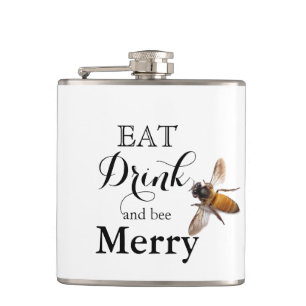 Essen Drink und Biene Merry Flachmann