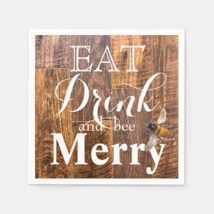 Essen Drink und Biene Merry - Honigbiene Serviette