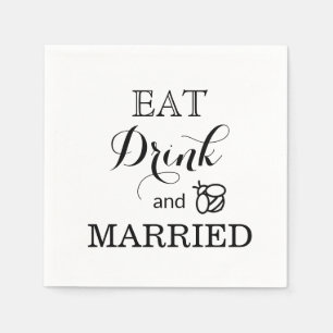 Essen Drink und Biene Verheiratet Serviette