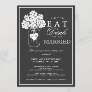Essen Drink & Verheiratete Paare Dusche Einladung