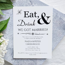 Essen Drink Wir Got Verheiratetes Elopement Party