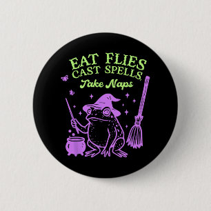 Essen Fliegen Zauber vergossen. Nickerchen nehmen Button