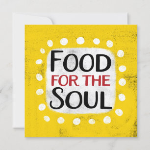 Essen für die Grußkarte des Souls Karte