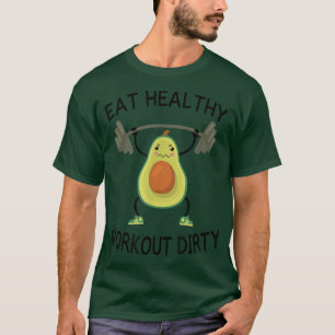 Essen gesund lustig Niedlich Avocado Vegane Kraft T-Shirt