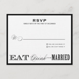ESSEN, GETRÄNK UAWG 1 RSVP KARTE