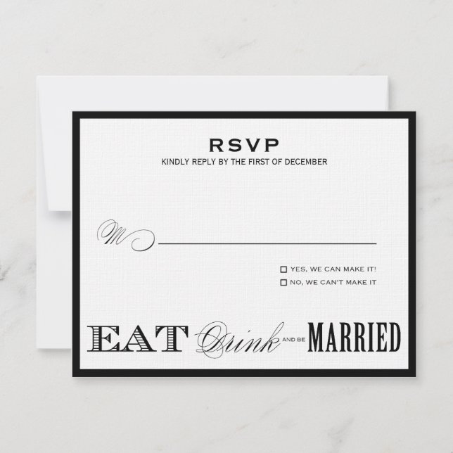 ESSEN, GETRÄNK | UAWG 1 RSVP KARTE (Vorderseite)