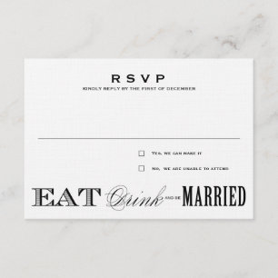 ESSEN, GETRÄNK UAWG 3,5 x 5 RSVP Karte
