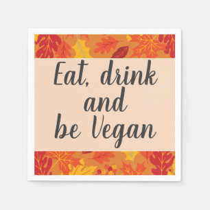 Essen Getränk Vegan Herbstfarben Erntedank Serviette