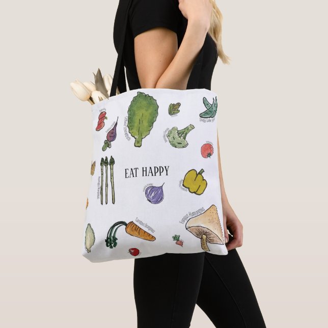 Essen glücklich Gemüse Tasche (Von Nahem)