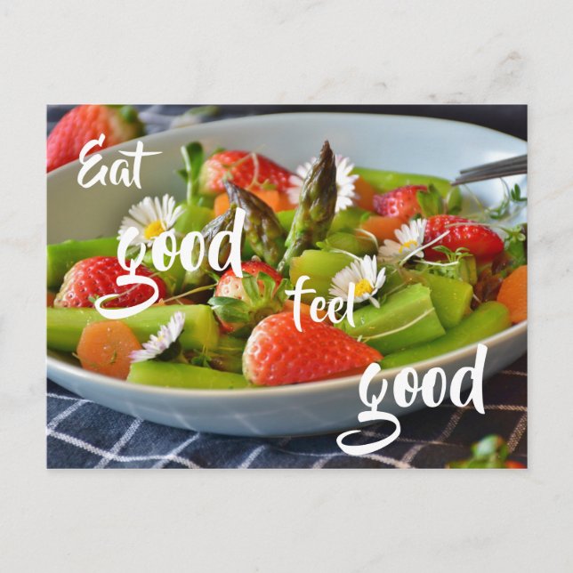 Essen Good Fee gut // Asparagus Salat Postkarte (Vorderseite)