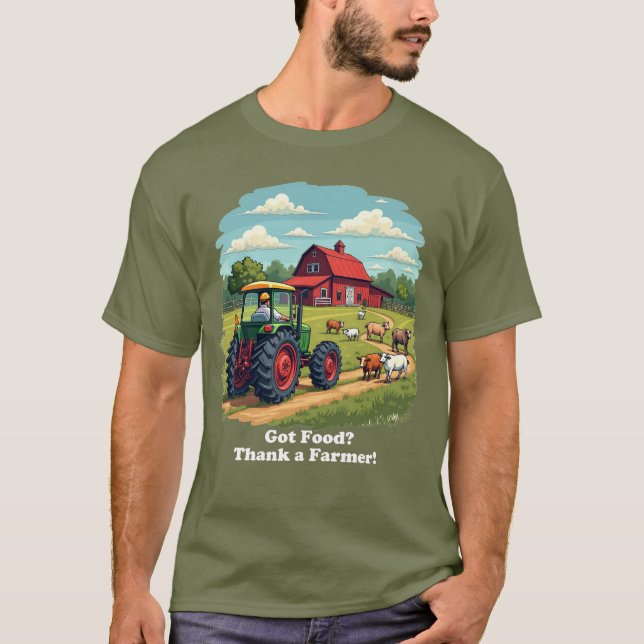 Essen got? Vielen Dank an Bauer Tractor T - Shirt (Vorderseite)